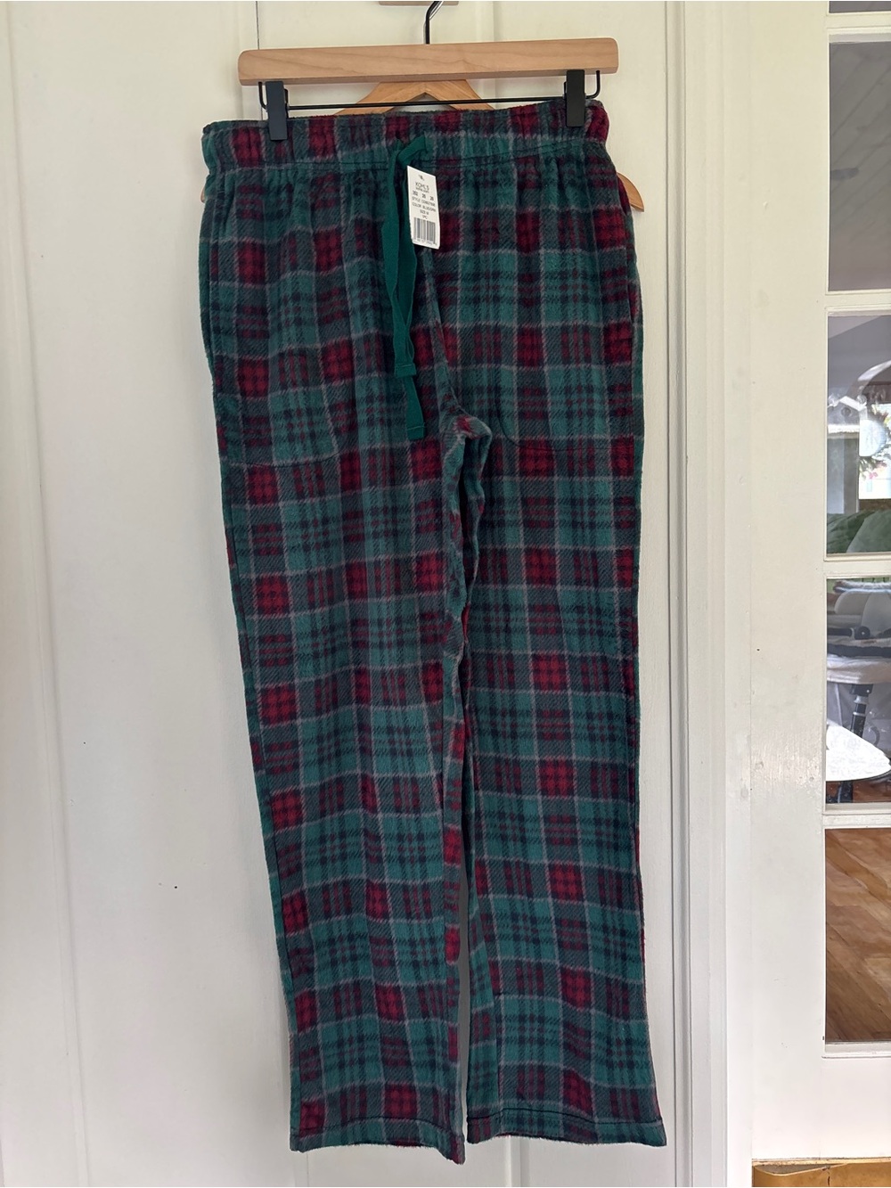 Men's Green & Red Plaid Lounge Pants -Cuddl Duds
